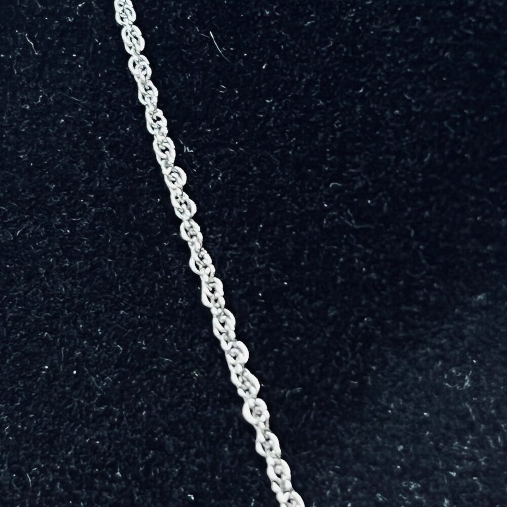 Nina Ricci Silver Tone, Blue & Clear Rhinestone Necklace & 2 Pair Earrings (5570 - Picture 4 of 8